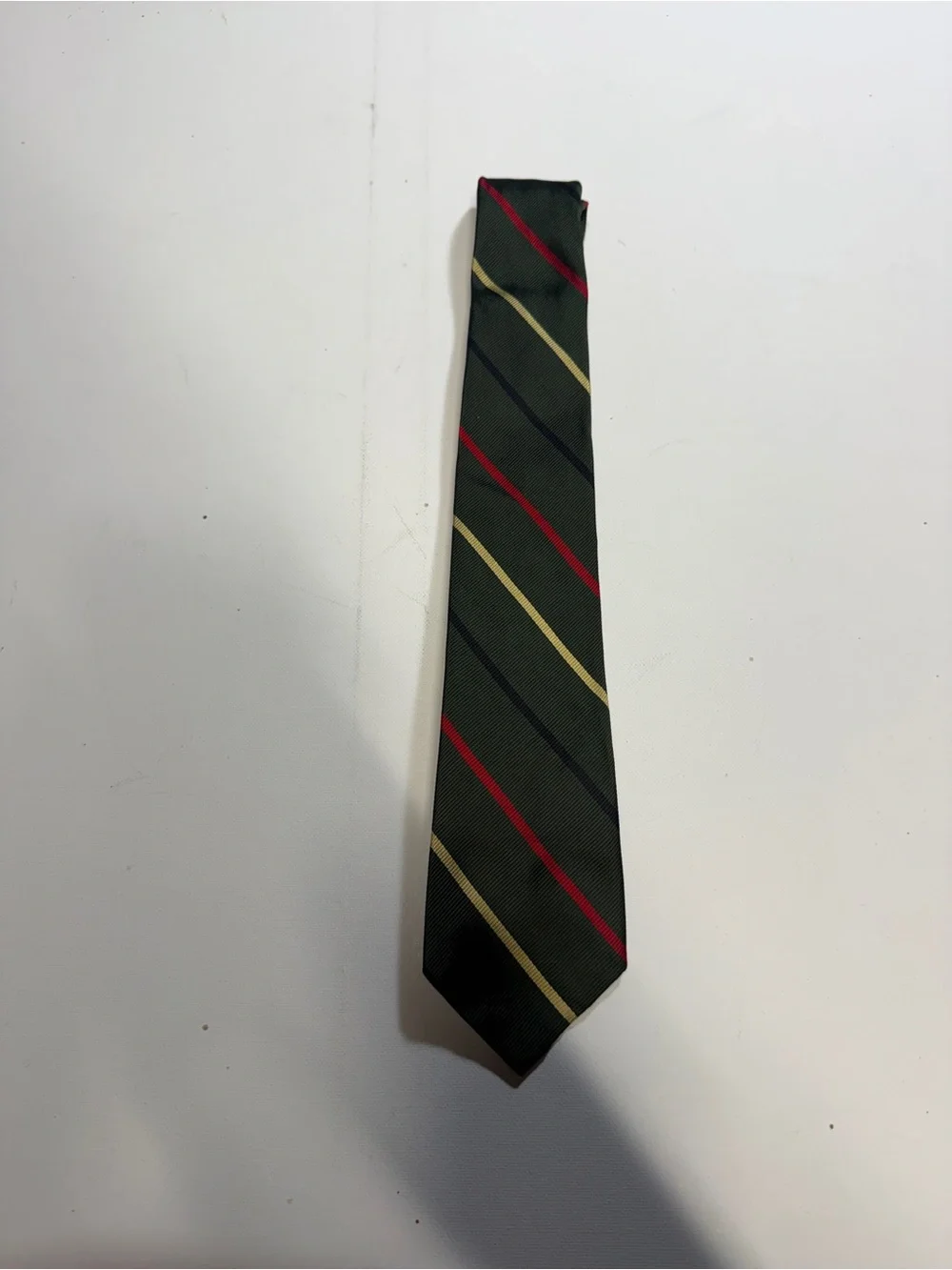 Men's Green Striped Silk Tie